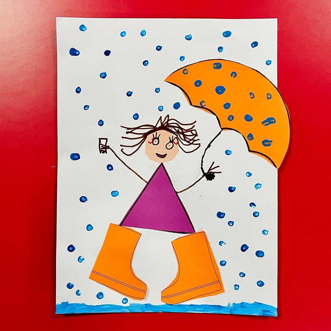 rainy season drawings for kids