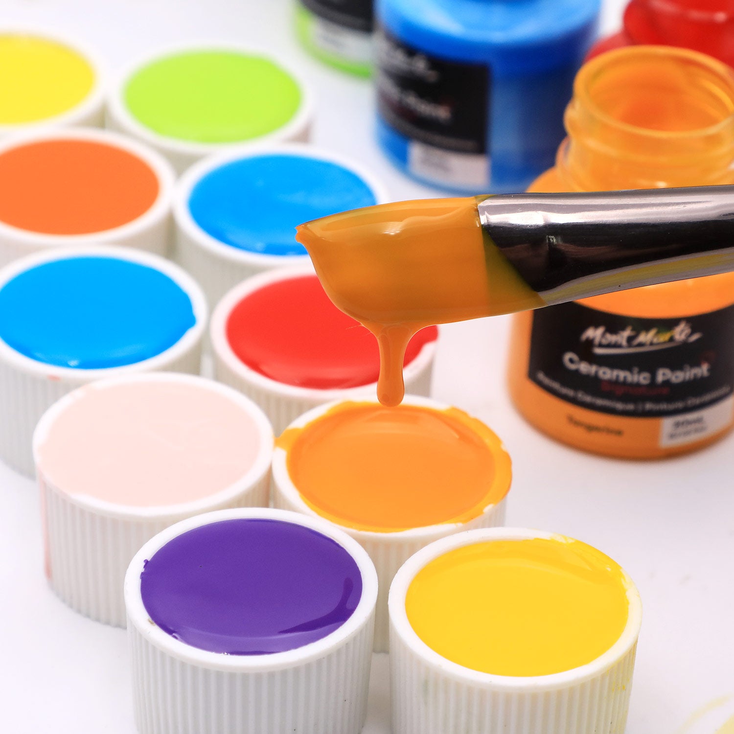 7-Pan Ceramic Artist Paint Palette