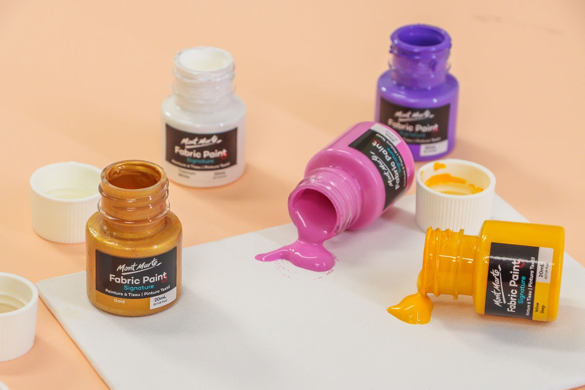 Making your own fabric paints with artists acrylic paint and