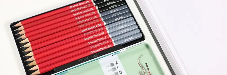  Professional Drawing Sketching Art Pencils Set - 12 Graphite Drawing  Pencils for Sketch Art and Shading 8B, 6B, 4B, 3B, 2B, B, HB, F, H, 2H, 4H,  6H Ideal for