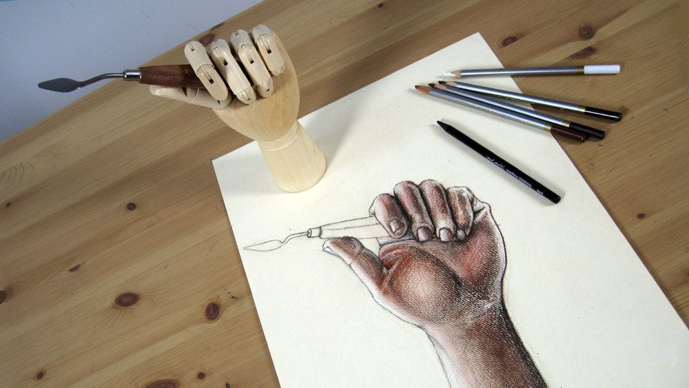 Using a hand mannequin drawing reference Mont Marte Global
