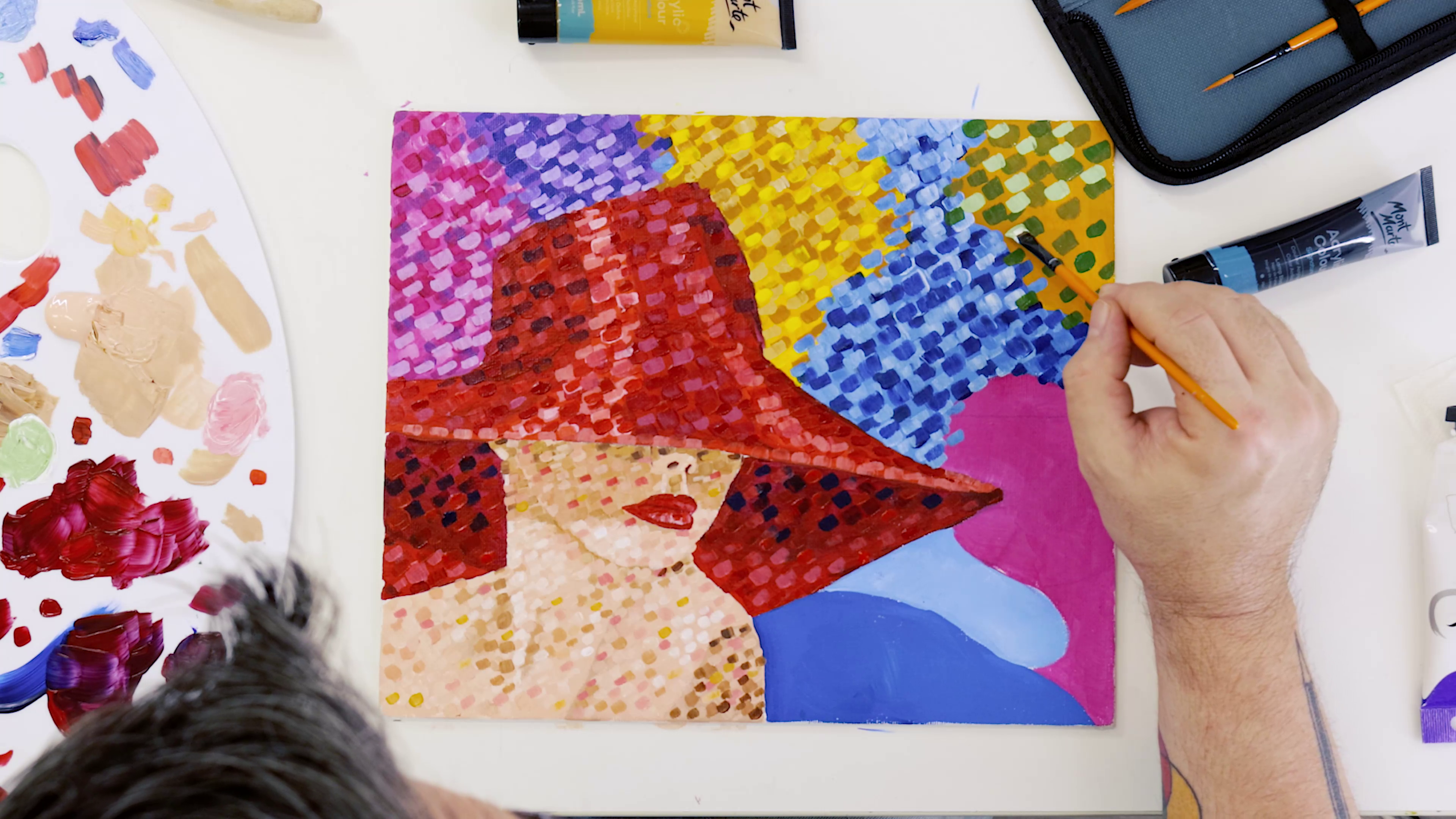 Finger Paint Pointillism - Craft Project Ideas