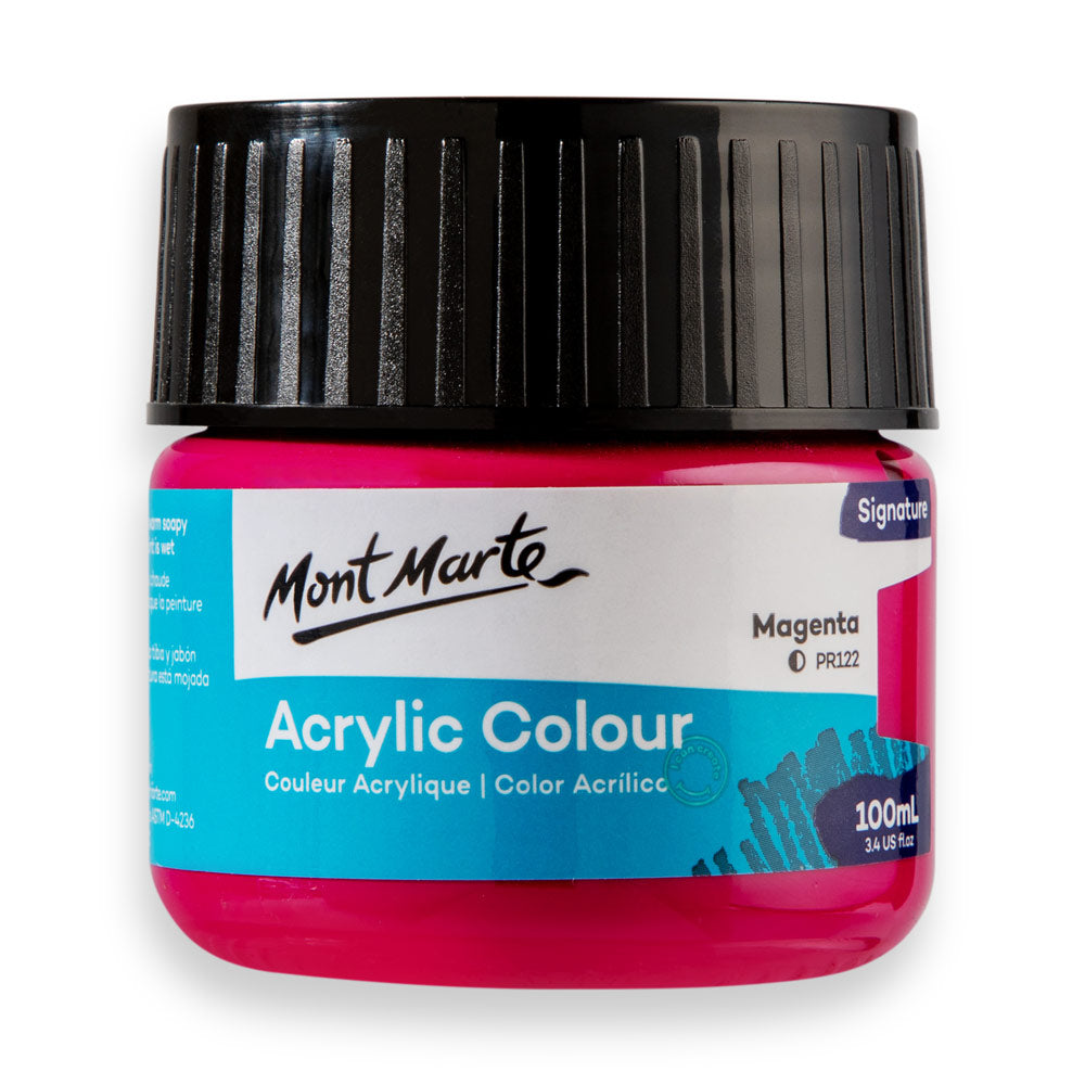 Mont Marte Acrylic Colour Paint Signature 100ml (3.4 US fl.oz) Tub ...