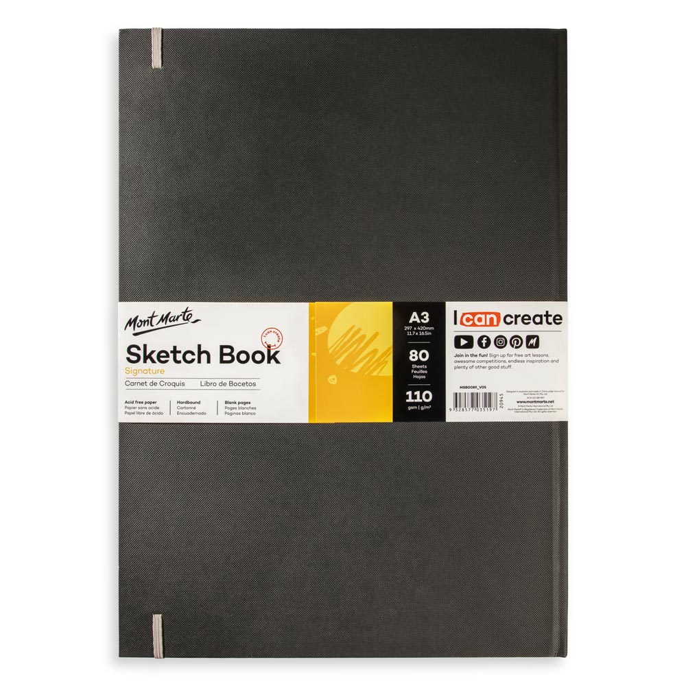 Marker Landscape Hard Cover Sketch Book 60 Sheets 110GSM -  Sweden