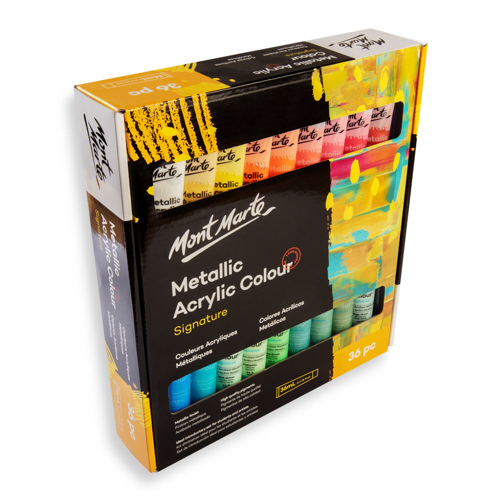 Mont Marte Acrylic Colour Paint Signature 12ml Pack of 36