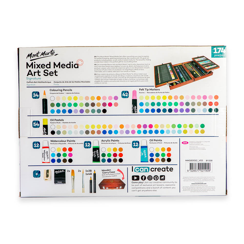 Mixed Media Drawing Set Signature 152pc – Mont Marte Global
