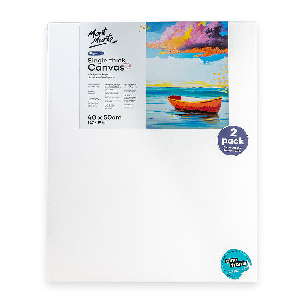 Mont Marte Single Thick Canvas Discovery 40 x 50cm (15.7 x 19.7in ...