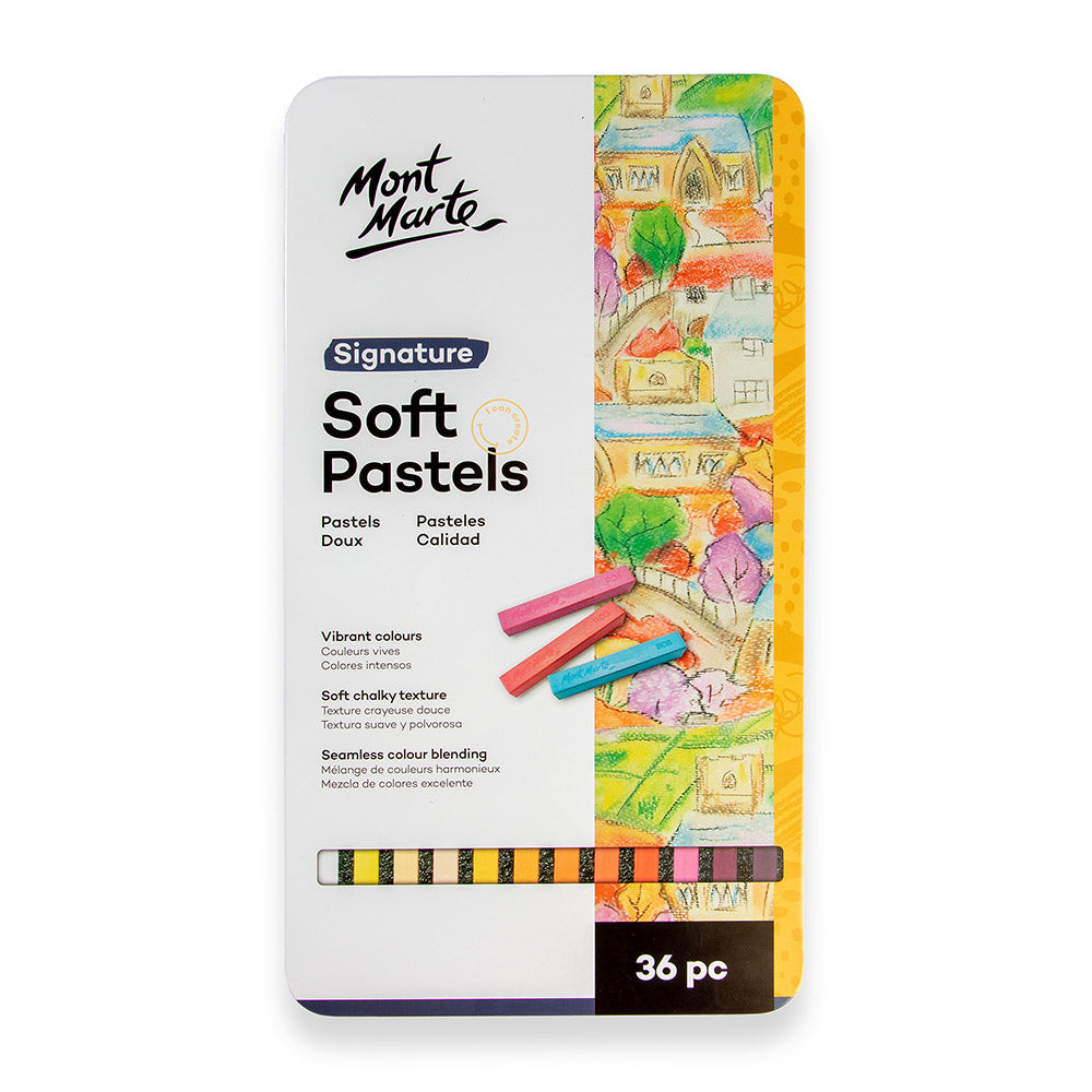 Mont Marte Soft Pastels Tin Box 24pc