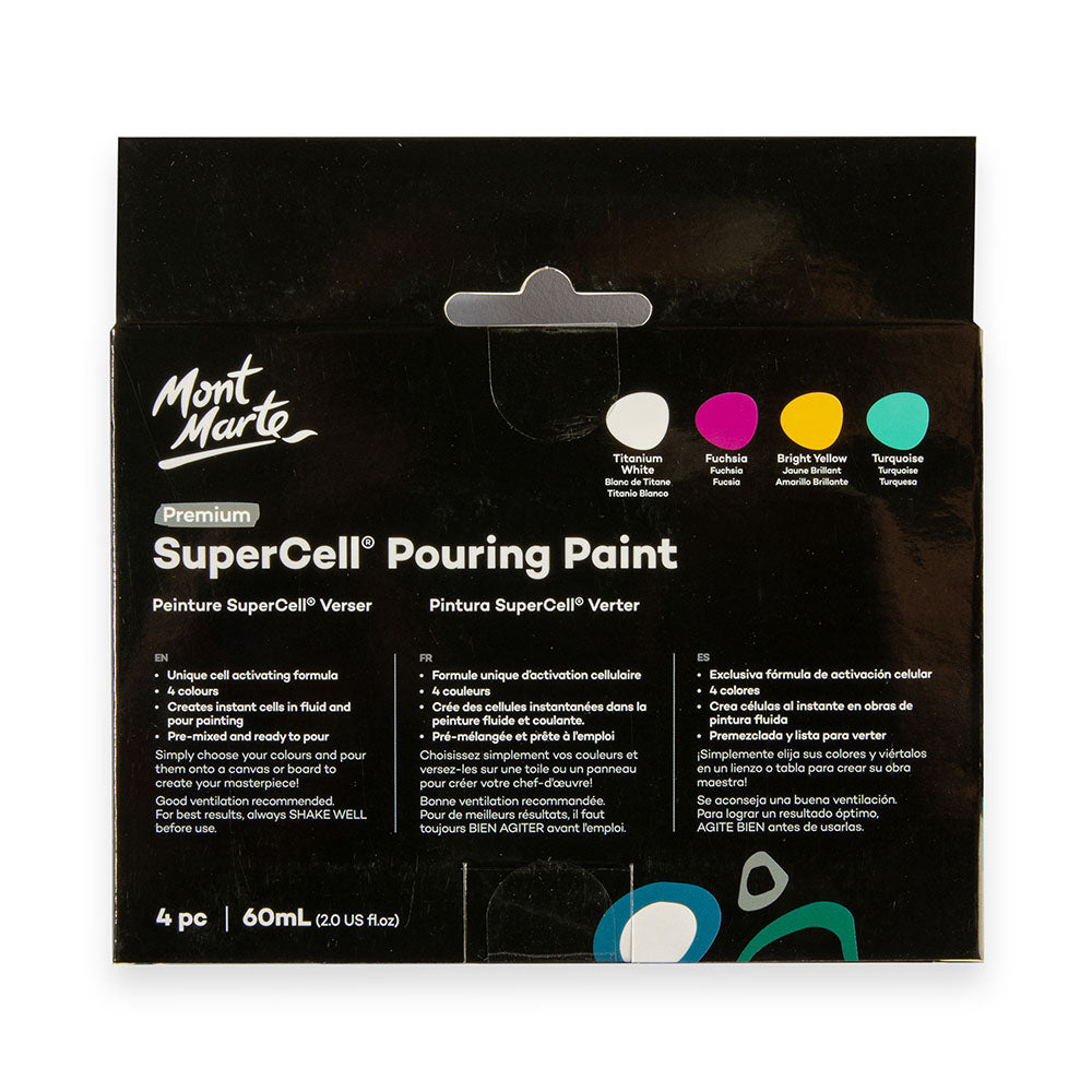 Mont Marte SuperCell Pouring Paint Premium 240ml (8.1 US fl.oz) - Hot Pink  – Mont Marte Global