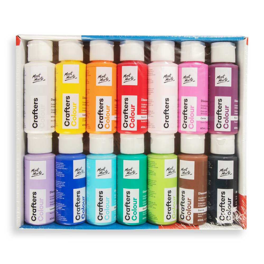 Mont Marte Acrylic Colour Pastel Paint Set Signature 48pc x 36ml (1.2 US fl.oz), Creamy Pastel Acrylic Paint Set, Good Coverage, Semi-Matte Finish