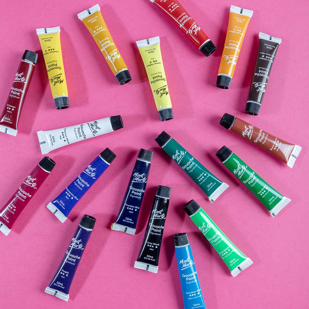 Mont Marte Paint Set - Gouache Paint 18pc x 12ml