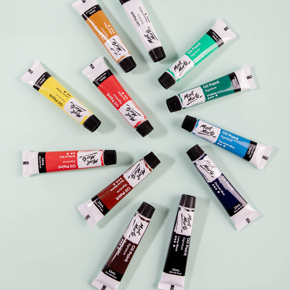 Oil Paints Signature 12pc x 12ml (0.4 US fl.oz) – Mont Marte Global