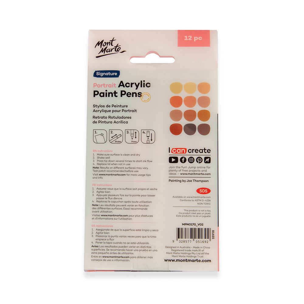 Portrait Marker Set Premium 12pc – Mont Marte Global