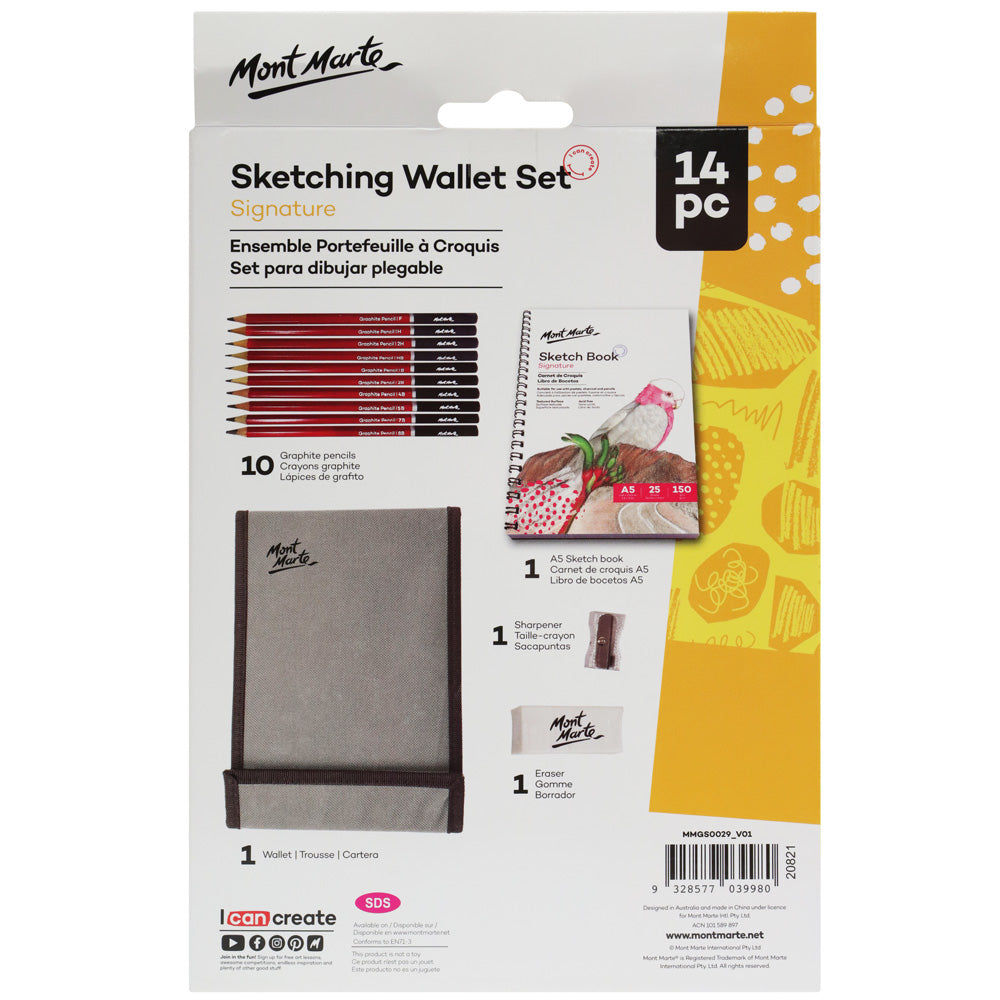 Mont Marte Sketching Set in Wallet Signature 18pc – Mont Marte Global