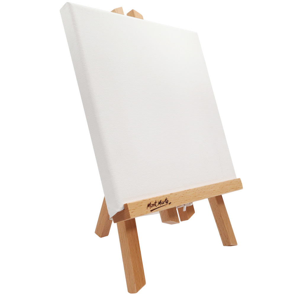 10x Mont Marte Mini Display Easels with Canvas 8cm x 6cm Bulk Set