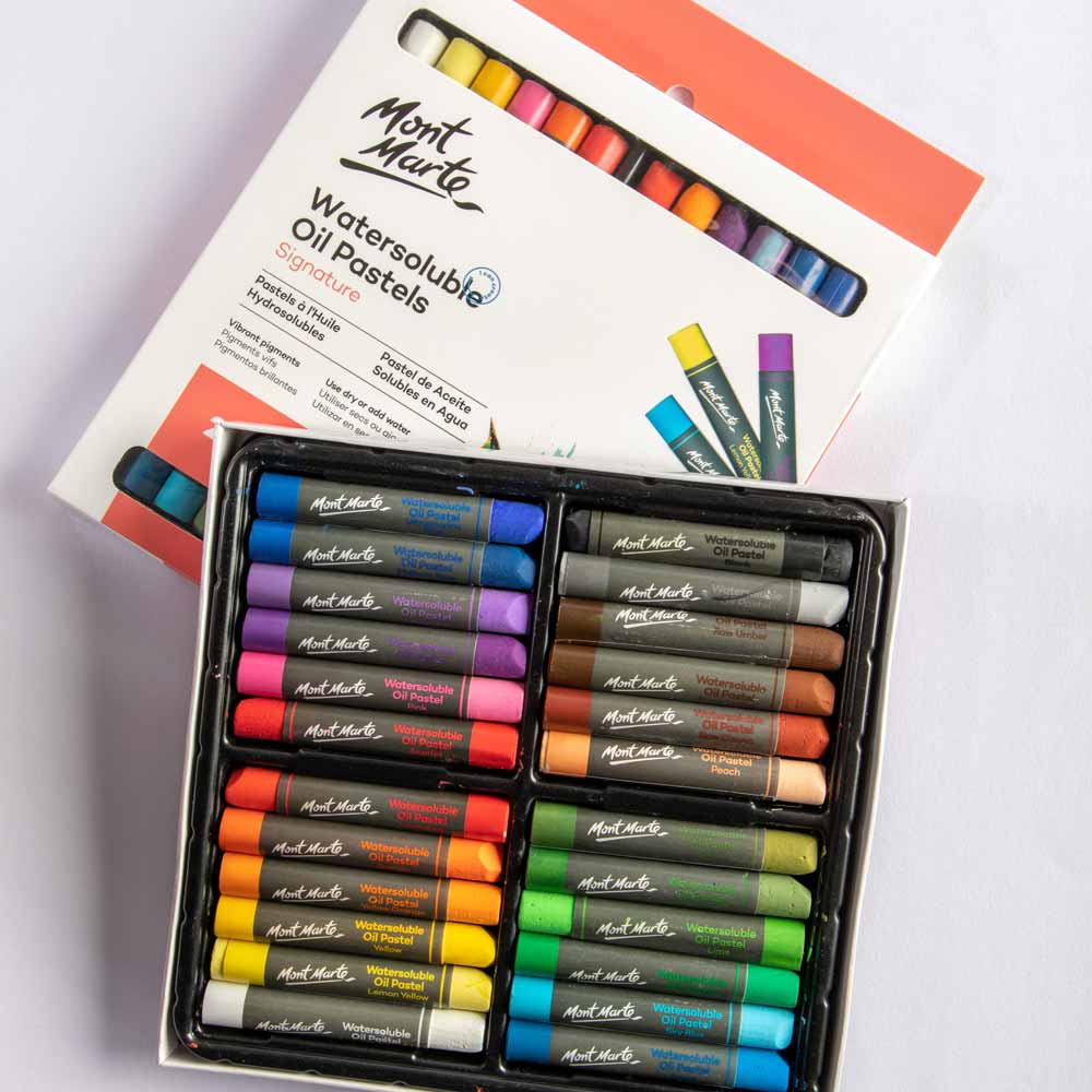 Watersoluble Oil Pastels in Tin Box Signature 24pc – Mont Marte Global