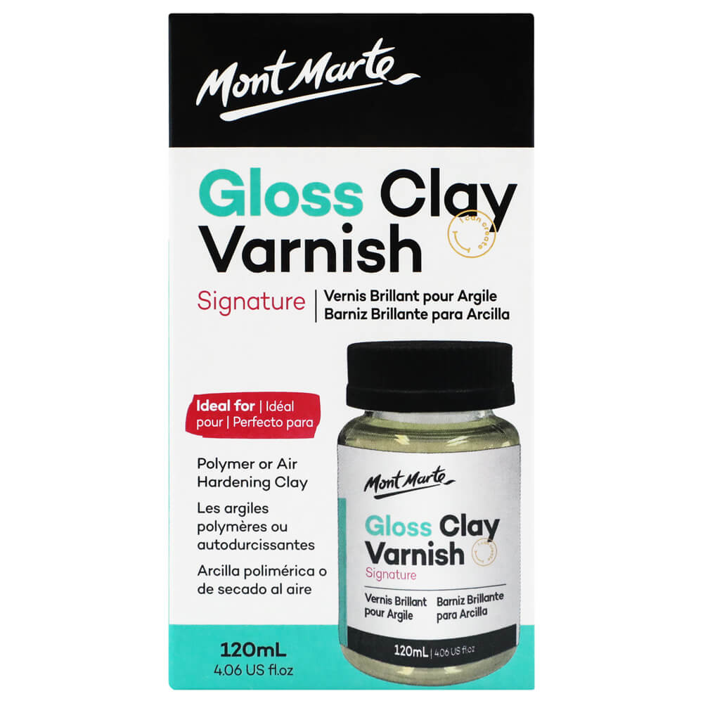 Mont Marte Transparent Gloss Clay Varnish Signature Sculpture Sealant Clear  Varnish Polymer Air Hardening Clay