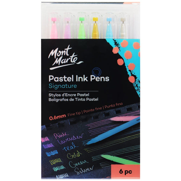 Pastel Ink Pens Fine Tip Signature 6pc – Mont Marte Global