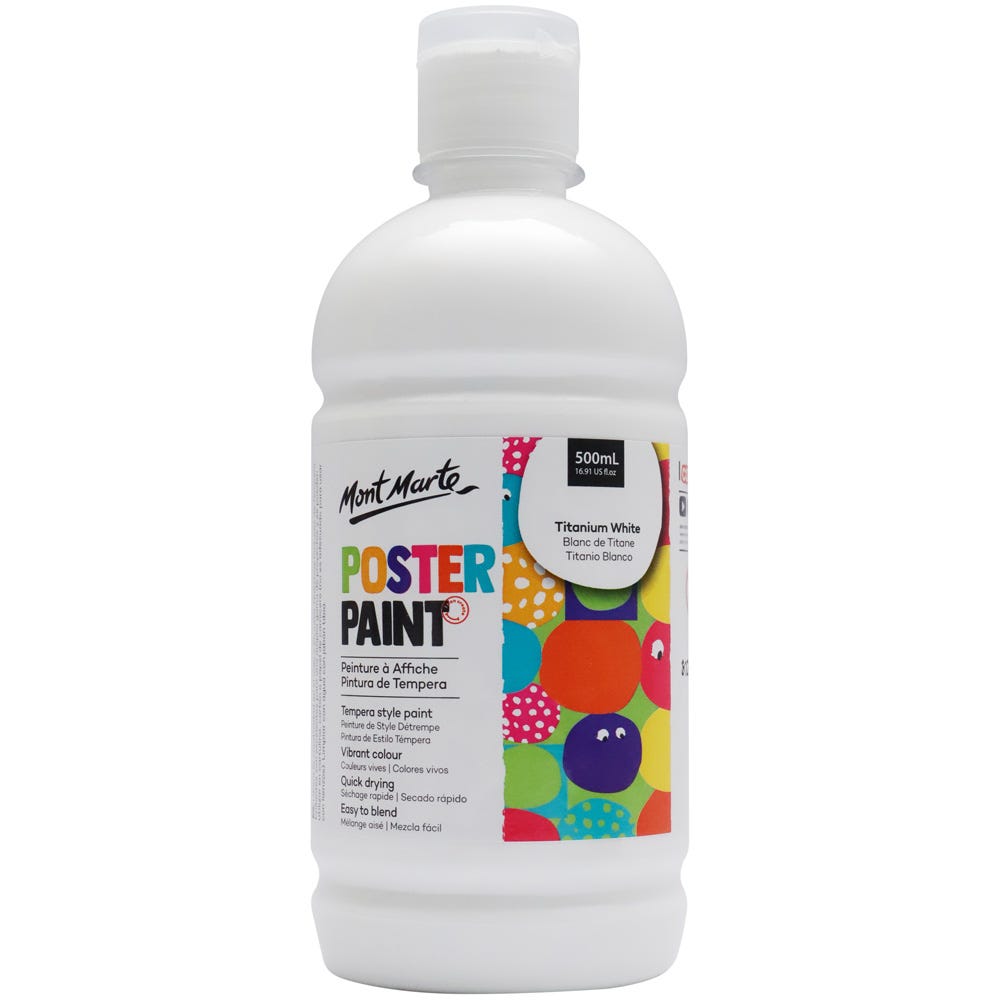 AU 6/18x random Mont Marte Poster Paint 500ml 23 colours Artist