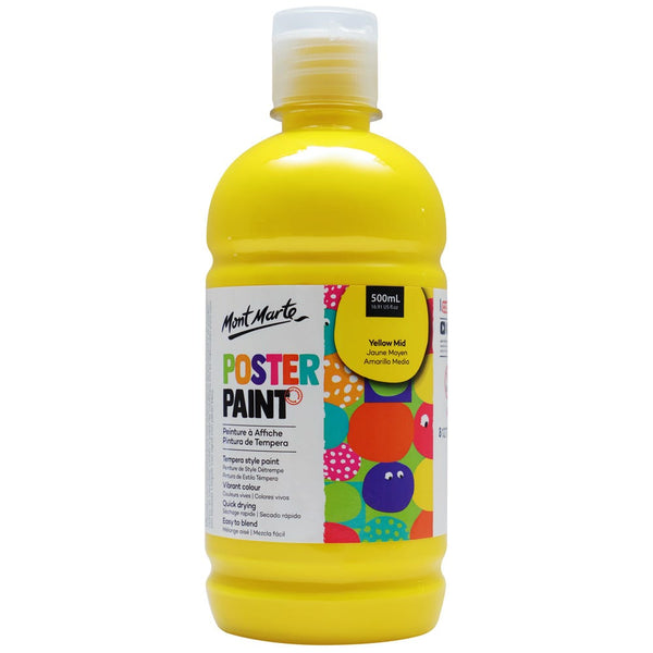 AU 6/18x random Mont Marte Poster Paint 500ml 23 colours Artist Paint Fluid