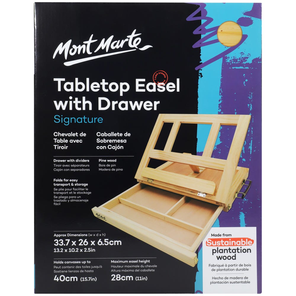 Mont Marte Brush Box Desk Easel